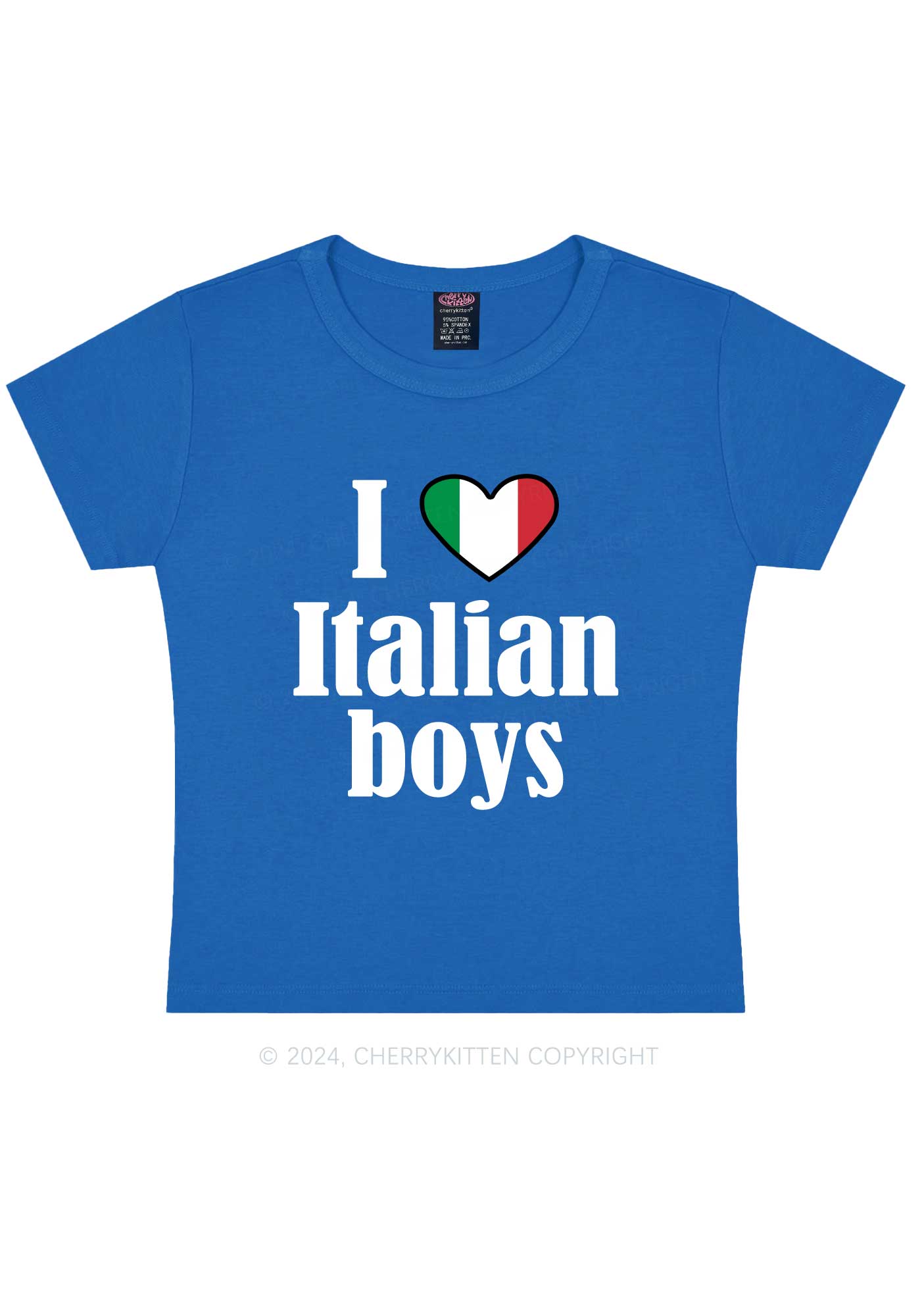 I Love Italian Boys Y2K Baby Tee Cherrykitten