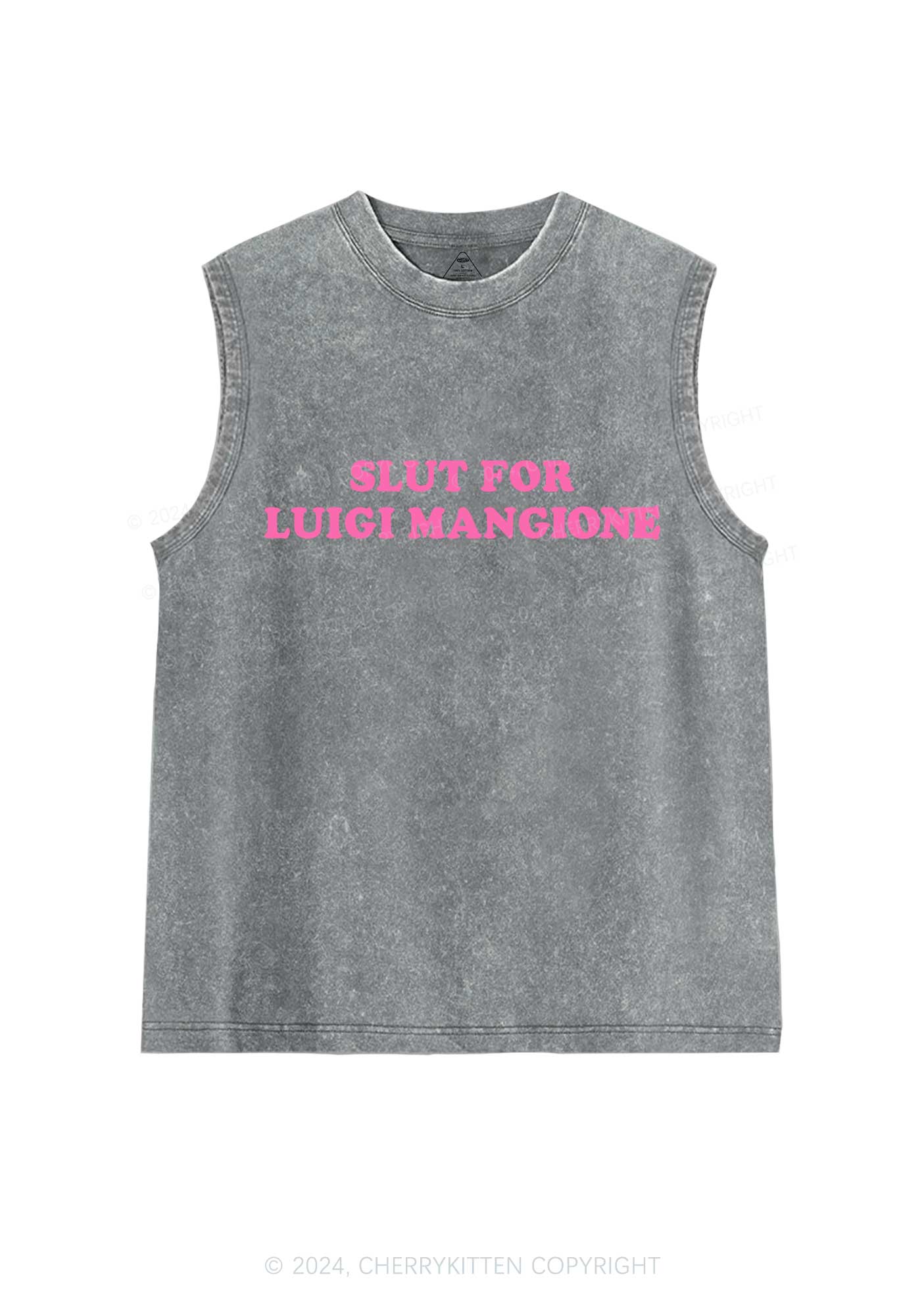 Slxt For Luigi Y2K Washed Tank Cherrykitten