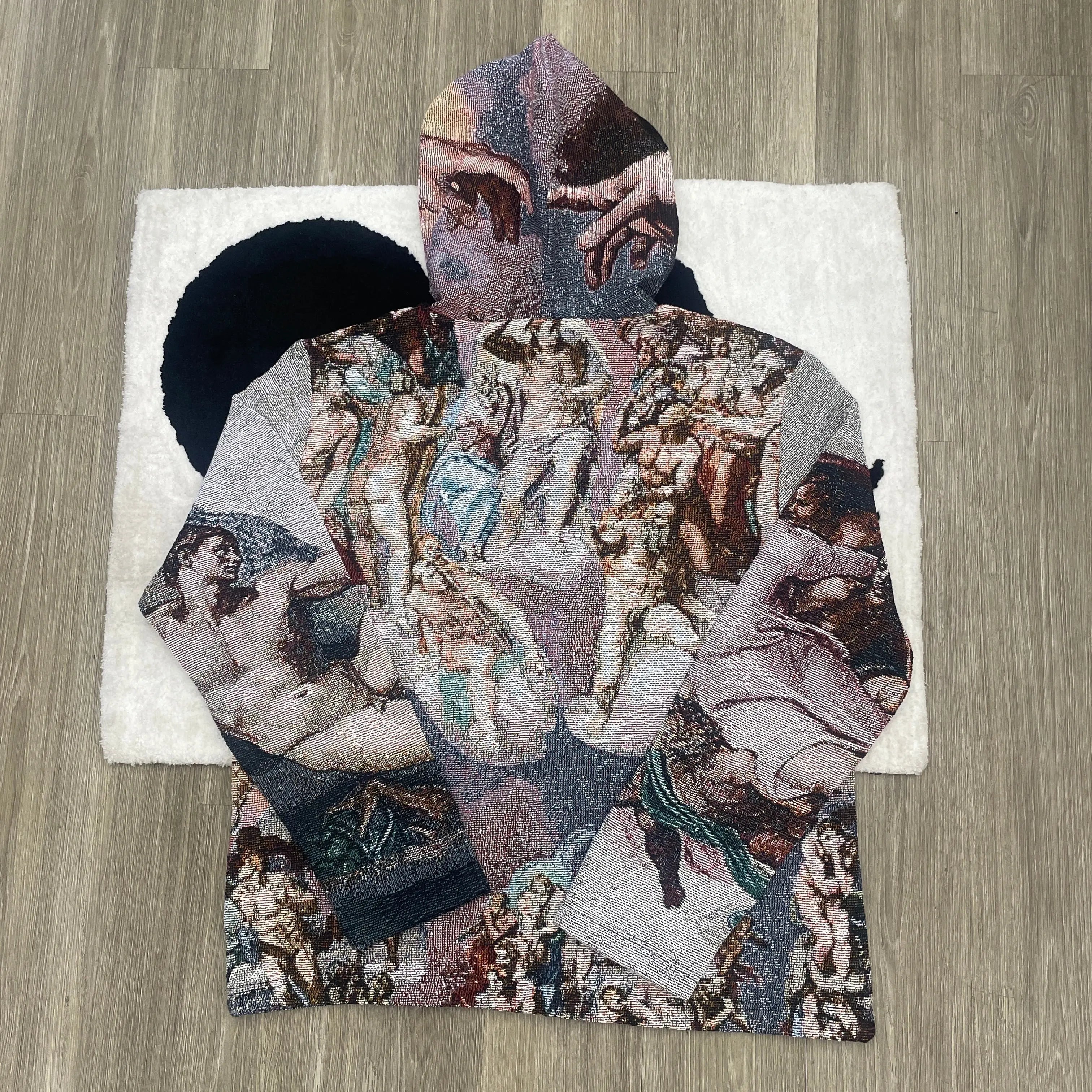 CREATION OF ADAM WOVEN TAPESTRY HOODIE