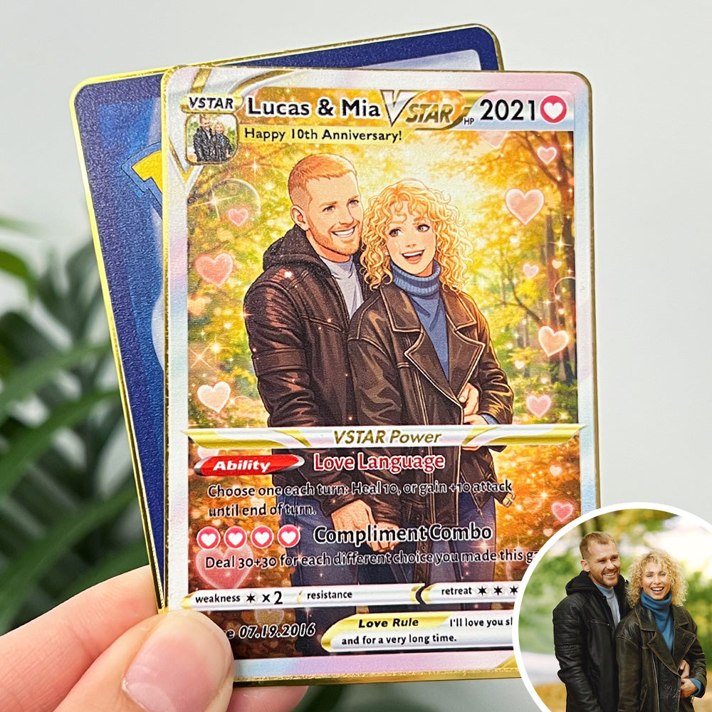 50% OFF💕Personalized Couple Anime Art Pokecard Trading Card