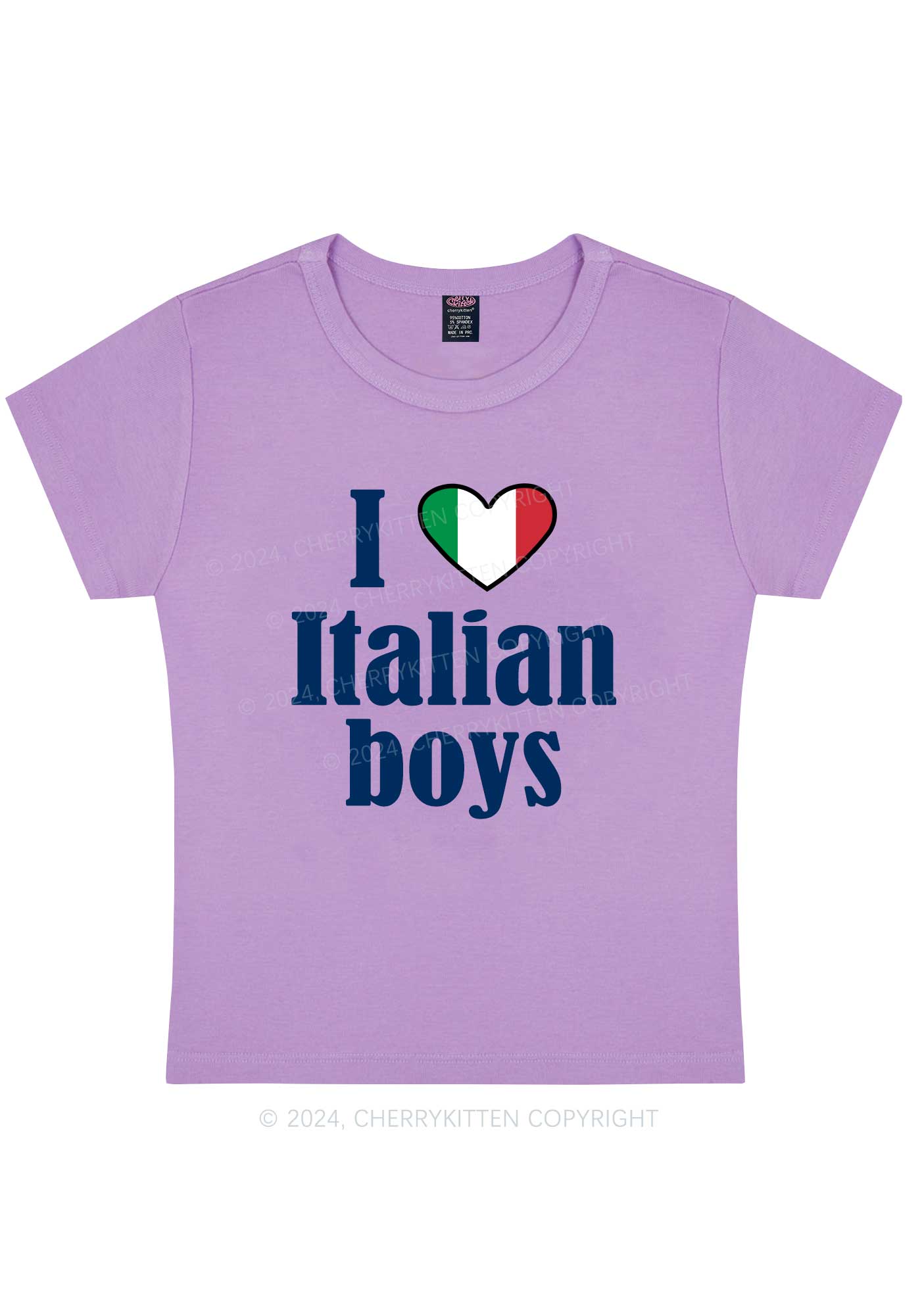 I Love Italian Boys Y2K Baby Tee Cherrykitten