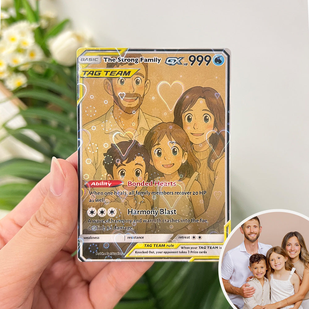 50% OFF🤩Personalized Famliy Anime Art Trading Card