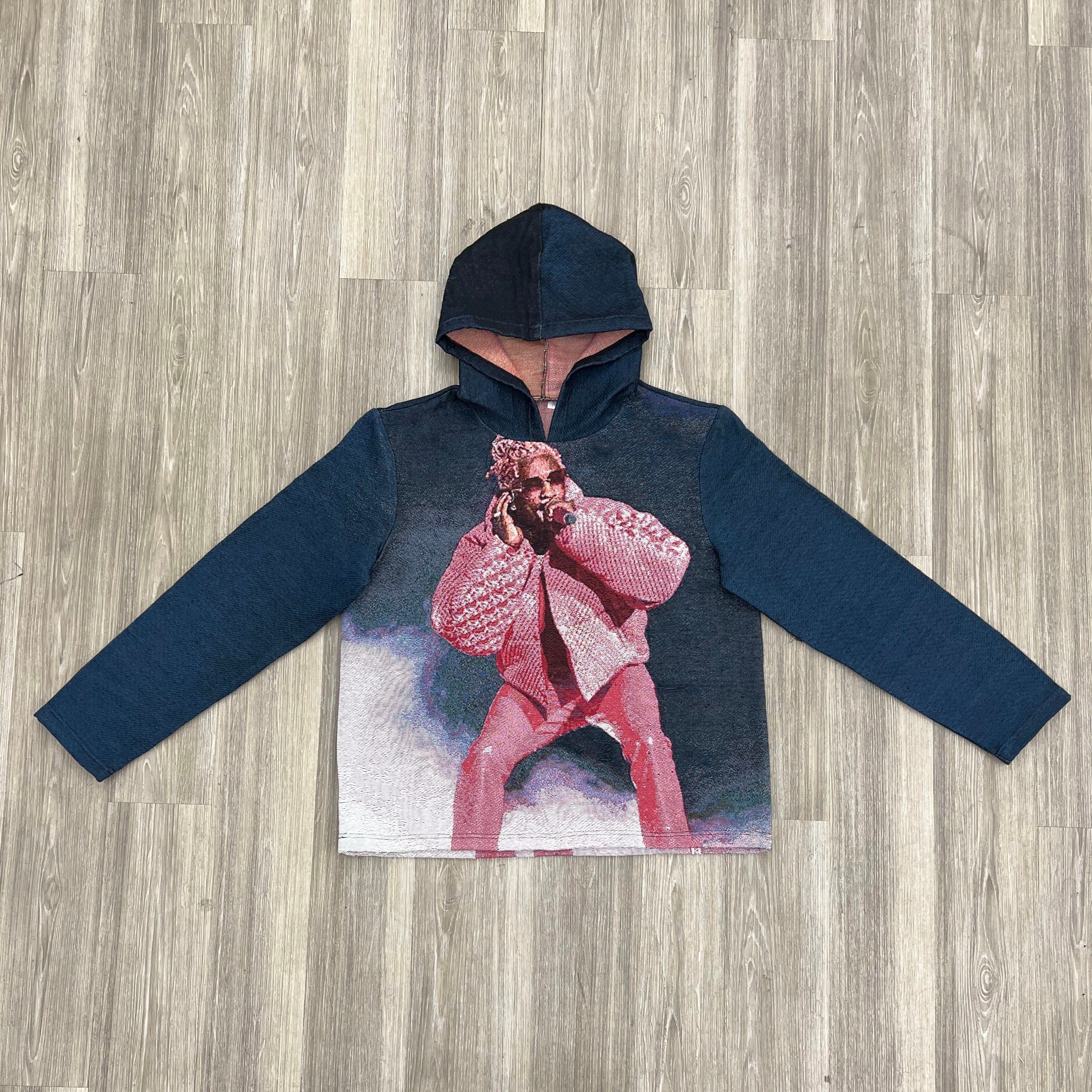 PINK THUG TAPESTRY HOODIE