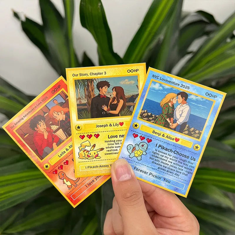 50% OFF💕Personalized Couple Pixel Anime Art Classic Card Pokecard