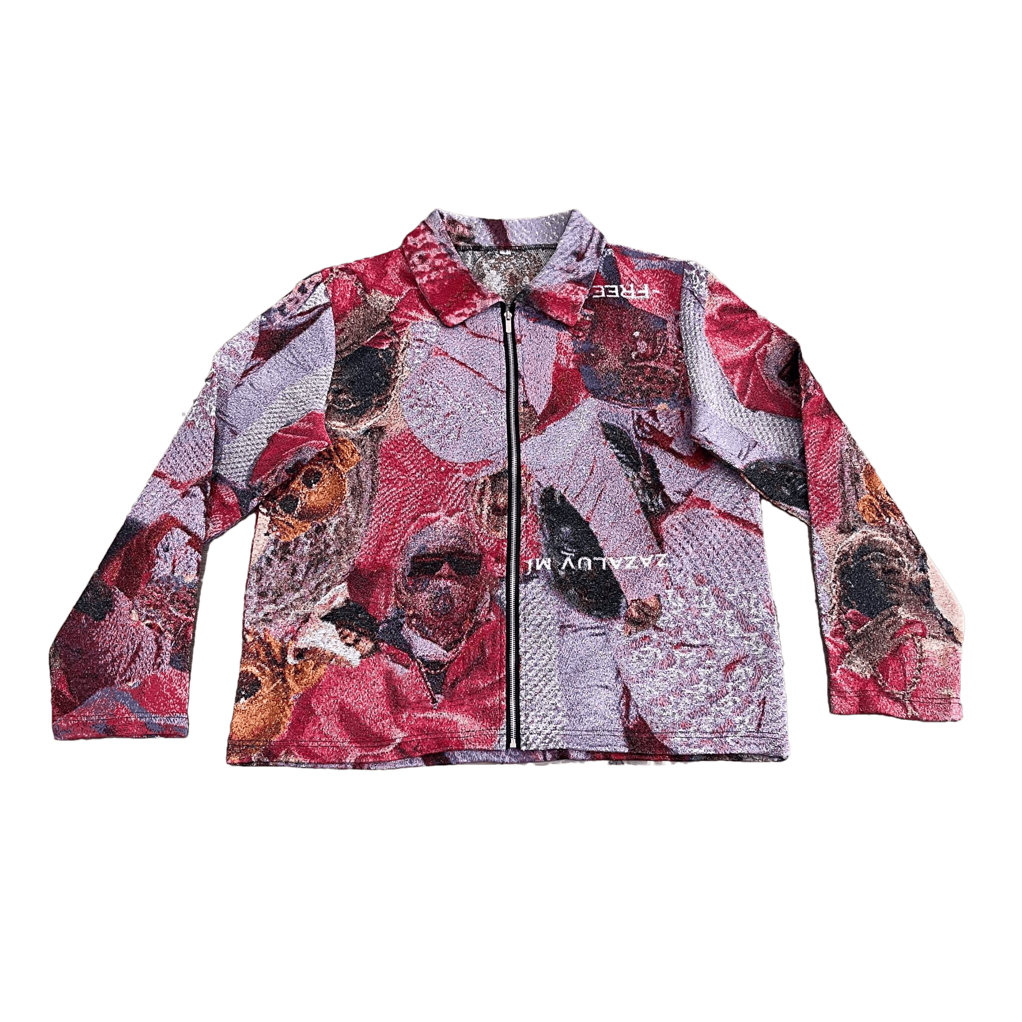 RED FREE YSL TAPESTRY JACKET