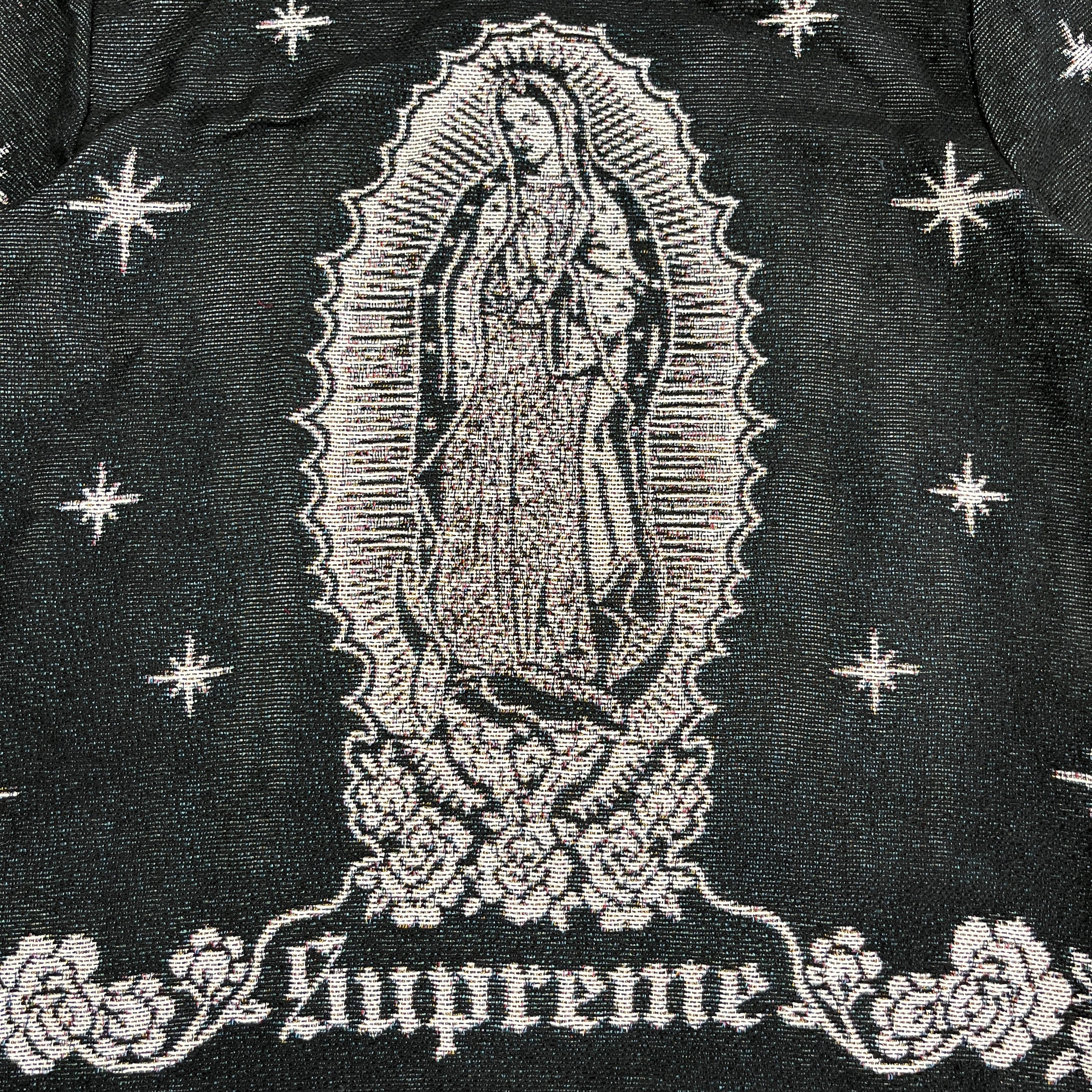 VIRGENCITA BLACK TAPESTRY JACKET