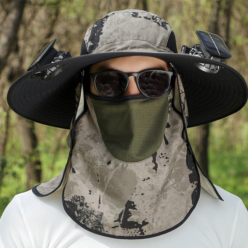 🏆 50K+ SOLD! – Almost Gone-⚡2025 New Ultralight Solar Fan Sun Hat – Lighter Than a Baseball!⚾